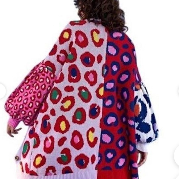FARM Rio Multicolor Leopard Print Cardigan - Picture 8 of 9